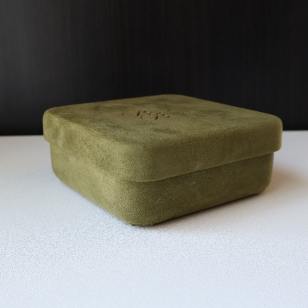 Barbara Bixby Jewelry Presentation Box Olive Green Pouch Satin Lined Drawstring - Picture 6 of 9